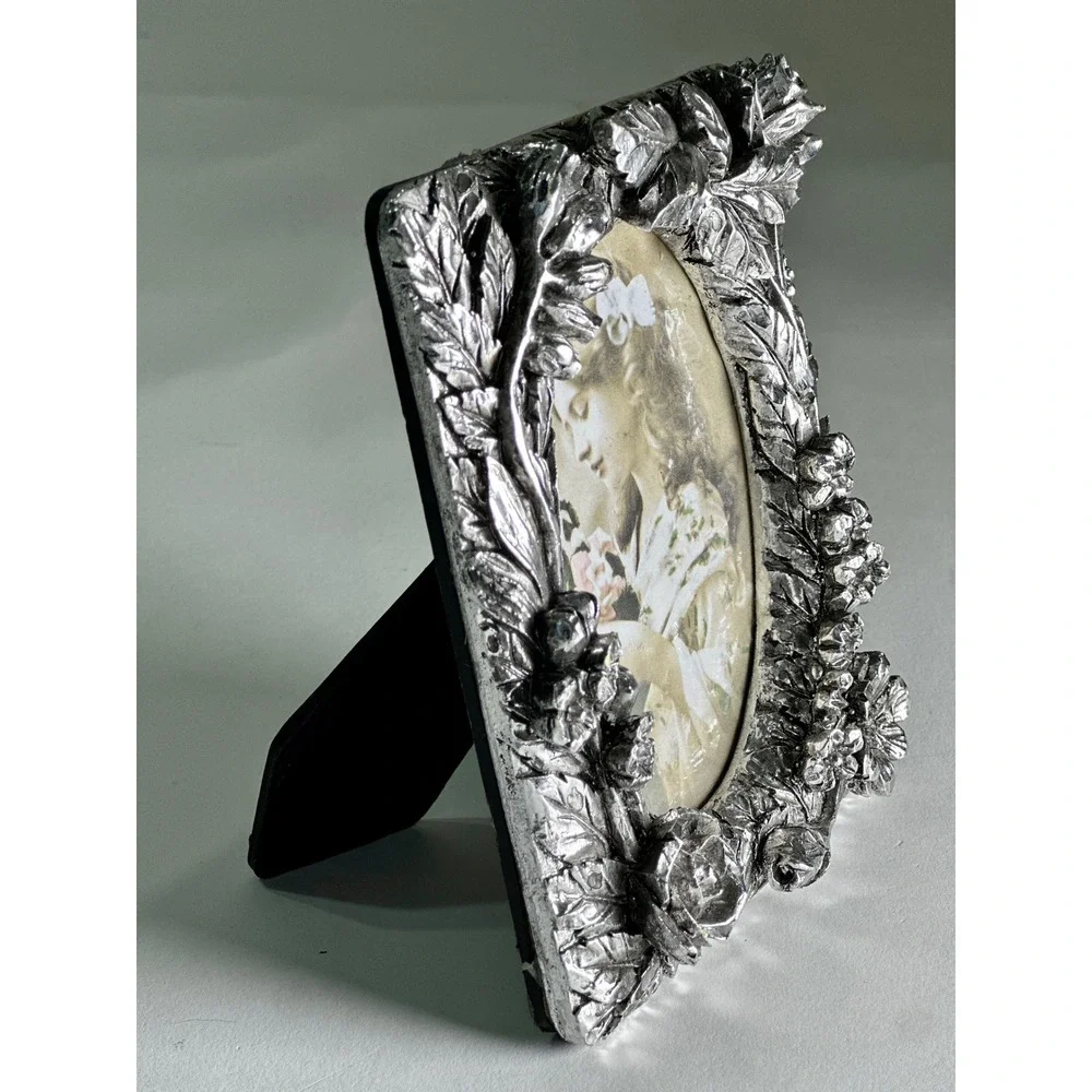 Vintage 1991 Albert E Price Silver Carved Ornate Picture Frame Victorian